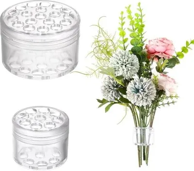Produktbild von 2-teiliger Stielhalter für Blumenarrangements, Hanataba-Blumenhalter, Ikebana-Drehblumenhalter, Spiralblumenstielhalter, wiederverwendbarer Blumenhalter, Straußdreher für Blumen