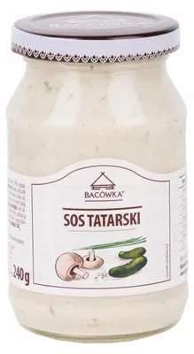 Zdjęcie produktu dla Sos Tatarski z ogórkami konserwowymi 240g Bacówka