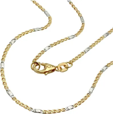 Produktbild von Armband 14mm Stegpanzer bicolor 14Kt GOLD 19cm gold 1,4mm