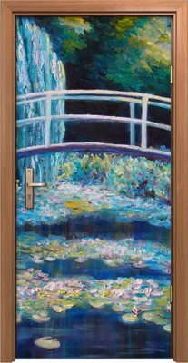 Produktbild von Türposter 90x200 cm Türaufkleber Türtapete Türfolie Klebefolie Gemälde auf Brücke