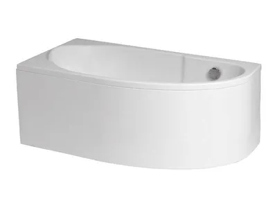 Produktbild von Badewanne Eckbadewanne 140x70 Links mit AcrylSchürze, Ablaufgarnitur & Füßen GRATIS | Komplettset 4in1 Original Acryl Wanne Siphon | BADLAND MIKI