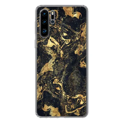 Produktbild von MuchoWow® Handyhülle Schutzhülle Hülle für Huawei P30 Pro Marmor - Luxus - Gold Silikon Softcase Handy Hülle - Schutzdeckel