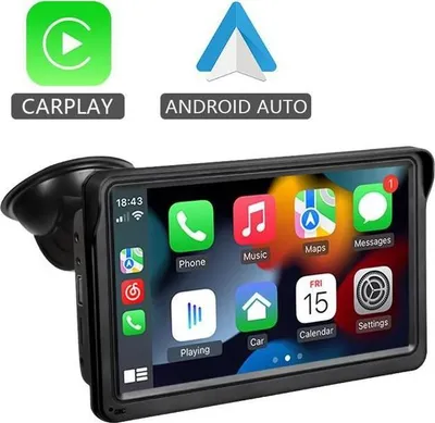 Produktbild von 7-Zoll-Autoradio mit CarPlay, Android Auto, Bluetooth, WLAN, TF-Kartensteckplatz, AUX-Eingang, USB-Anschluss und FM-Transmitter