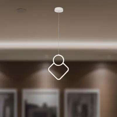 Obrázek produktu pro Designová stropní svítidla - Designová závěsná svítidla - IP20 - Bílé pouzdro - 12 Watt - 1300 Lumen - 4000K