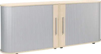 Produktbild von Sideboard 2 OH Flex mit Standfüßen silber/Ahorn