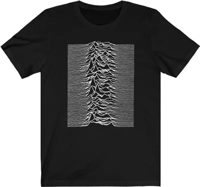 Image de Joy Division - "Unknown Pleasures" T-Shirt für Herren/Damen Uni RO4875 (5XL) (Schwarz)