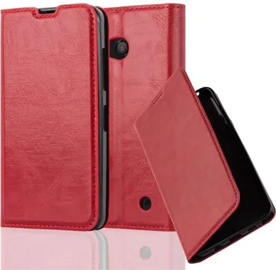 Obrázek produktu pro Cadorabo pouzdro pro Nokia Lumia 550 Ochranný kryt v červené barvě Pouzdro na mobilní telefon s magnetickým zavíráním