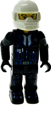 Produktbild von 1x Lego Figur 4 Juniors Jack Stone Mann Polizist schwarz weiß 4651 4j002