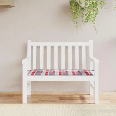 Produktbild von vidaXL Gartenbank-Auflage Rot Karomuster 100x50x3 cm Oxford-Gewebe