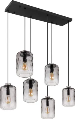Produktbild von Globo Lighting Hängeleuchte Metall schwarz matt, 6x E27