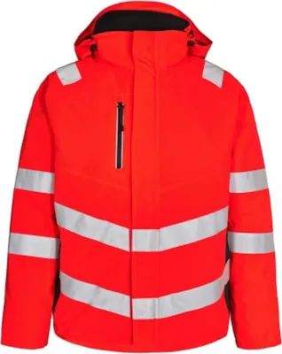 Produktbild von F. Engel Safety Winterjacke, Rot/Schwarz, Gr. S