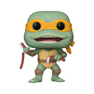 Produktbild von Teenage Mutant Ninja Turtles POP! Movies Vinyl Figur Michelangelo Sausage Link Nunchucks 9 cm