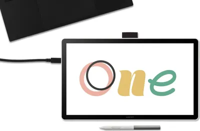 Produktbild von Wacom One 14, Kabelgebunden, 2540 lpi, 309 x 174 mm, USB, 8 mm, Stift