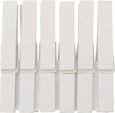 Produktbild von Glorex Holzklammern weiß 7,4 x 1,0 cm 6 Stück