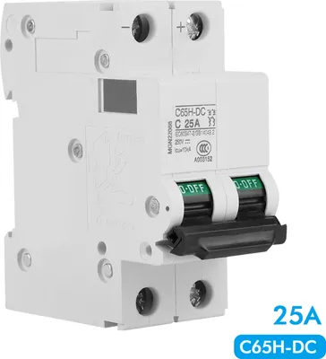 Image de Jadeshay 2P 250V Disjoncteur basse tension à courant continu pour panneaux solaires Grid System (25A)