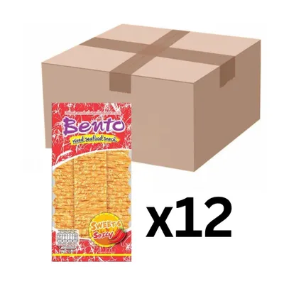 Produktbild von 12er-Pack Bento Meeresfrüchte Mix Tintenfisch Snack Sweet & Spicy 20g