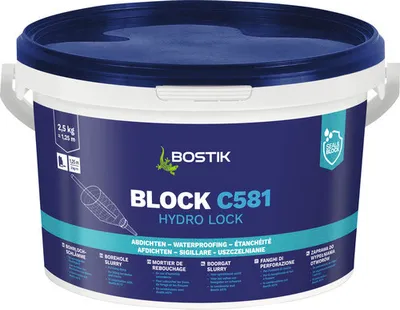 Produktbild von Bostik Block C581 Hydro Lock Bohrlochschlämme 2.5kg Eimer Bohrlöcher Hohlräume