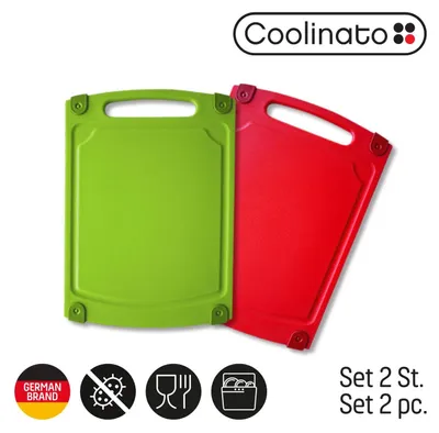 Produktbild von Coolinato 2tlg Set Schneidebretter 29x20cm rot/grün