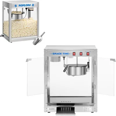 Produktbild von Popcornmaschine – Popcornzubereiter – Snackmaschine – 1350W – Edelstahl – Automatisches Rührsystem
