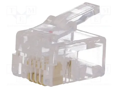 Immagine prodotto di 10 connettori per cavi, tipo RJ, con piedinatura: 4, sistema RJ11, 6P4C