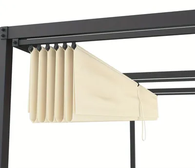 Obrázok produktu pre Priechod – Záhradná altán – Pergola – Krytá terasa – Stan na párty – Posuvná strecha – Samostatná konštrukcia – 3 x 3 metre