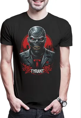 Produktbild von Urban Backwoods Oldschool Tyrant, Herren T-Shirt, Farbe: Schwarz, Größe: 4XL