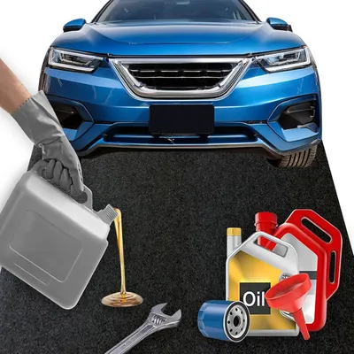 Produktbild von Ölauffangmatte für Garagenboden, 230 x 520 cm, rutschfeste Teppichunterlage für Motorrad und Auto