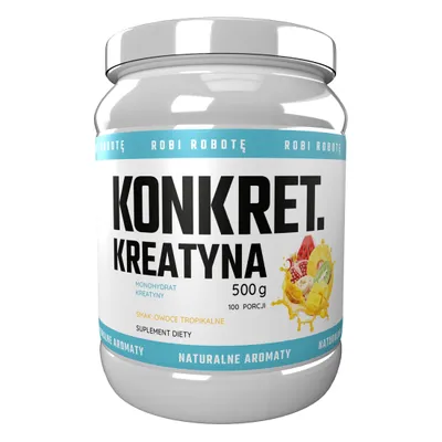 Zdjęcie produktu dla Monohydrat kreatyny w proszku KONKRET smak tropikalny