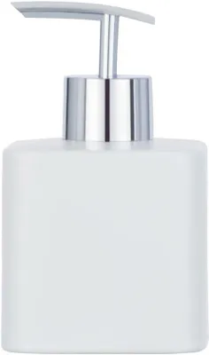 Zdjęcie produktu dla Dozownik mydła – ceramiczny – 0,29 l – biały – 7,5 x 13 x 8,5 cm