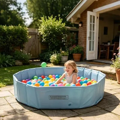 Produktbild von Faltbarer Hundepool und Planschbecken für Katzen | Haustierbadewanne für Zuhause, Garten, Hof, Camping und Reisen für kleine, mittlere und große Rassen