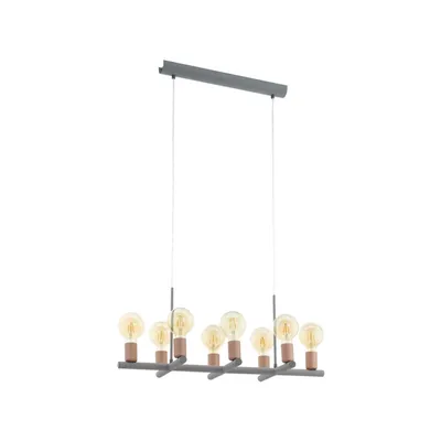 Produktbild von EGLO 97449, Grau, Rosa-Goldfarben, Stahl, Wohnzimmer, Weiß, I, 8 Glühbirne(n)
