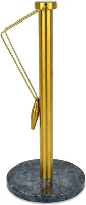 Produktbild von Famanu Küchenrollenhalter - elegantes Design aus Marmor und Edelstahl