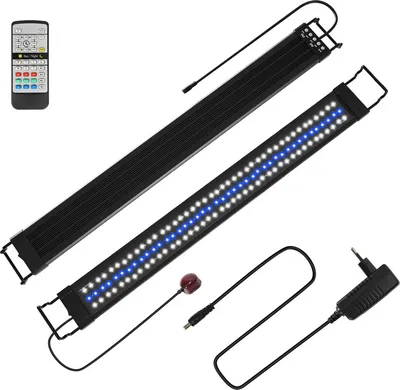 Produktbild von Yakimz LED Aquarien Beleuchtung Aquarium Lampe RGB Fisch Tank Skalierbar Aufsetzleuchte mit Fernbedienung,90-120CM