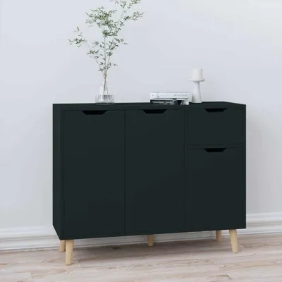 Obrázek produktu pro vidaXL Příborník černý 90x30x72 cm Materiál dřeva