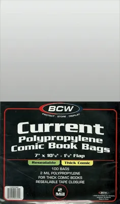 Obrázek produktu pro Opakovaně uzavíratelné sáčky Bcw Current Thick Comic Bags (100 ks)