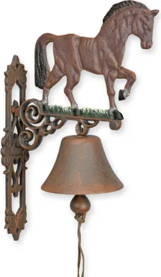 Produktbild von Paar gusseiserne braune Pferdeglocken Replikat Retro Design Dekoration
