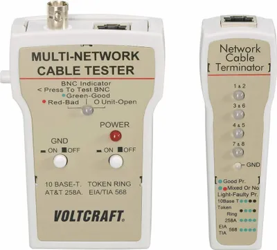 Produktbild von Kabeltester CT-1 VOLTCRAFT CT-1 Geeignet für RJ-45, BNC