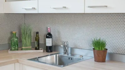 Produktbild von Mosaik Fliese ECO GLAS Hexagon Enamel cream matt MOS140-HX13C_f | 10 Mosaikmatten