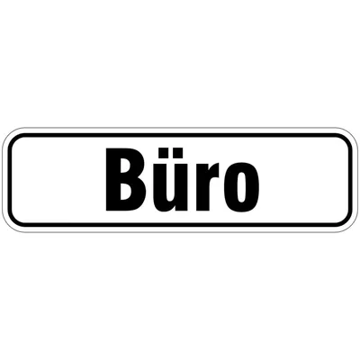 Produktbild von Alu Schild Büro Türbeschriftung 17x5 cm