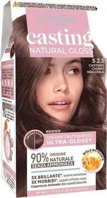 Image de L`Oréal Paris Casting Natural Gloss 523 (noisette claire), 180 ml