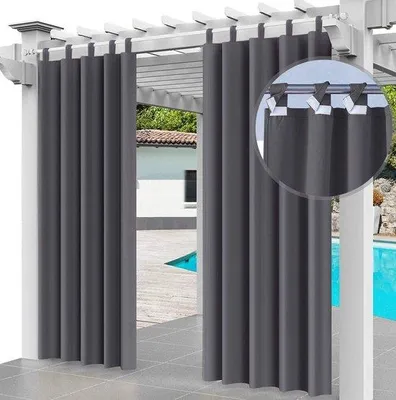 Productafbeelding van Famanu Buitenveranda Gordijn, waterdicht en weerbestendig - 155 x 220 cm