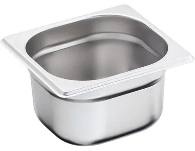 Produktbild von Edelstahl Gastronormbehälter Serie BASIC, GN 1/6 (100mm)