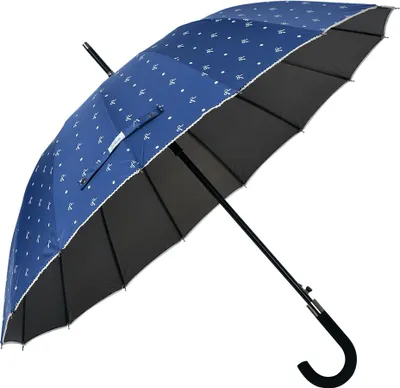 Produktbild von Clayre & Eef Erwachsenen-Regenschirm Ø 98 cm Blau Polyester
