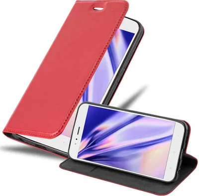 Produktbild von Cadorabo Hülle für Xiaomi Mi A1 / Mi 5X Schutz Hülle in Rot Handyhülle Etui Case Cover Magnetverschluss
