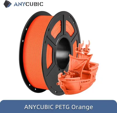Image de Filament pour imprimante 3D - PETG - 1,75 mm - bobine de 3 kg - compatible FDM - orange