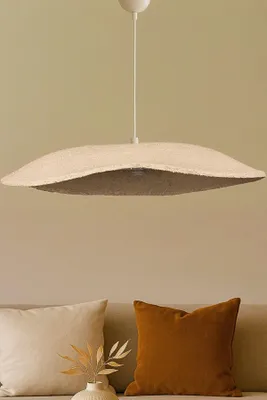 Produktbild von Opviq, Elegante Pendelleuchte mit Metallkörper, Creme und Gold, verstellbare Höhe 18-65 cm, Ø58 cm, E27 Fassung, max. 40 W, IP20, modernes Design für stilvolle Räume.