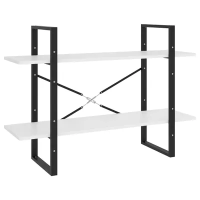 Produktbild von vidaXL Bücherregal 2 Fächer Weiß 100x30x70 cm Holzwerkstoff