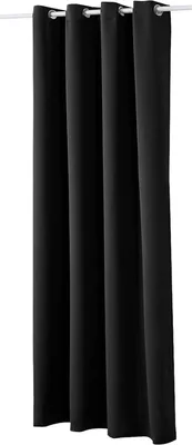 Produktbild von WOLTU Vorhang, Blickdicht, mit Ösen, 250g/m², Schwarz 135x225 cm (1 Stück)