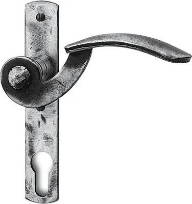 Produktbild von Lienbacher Türbeschlag Schmiedeeisen Schwarz verzinkt 8/72mm PZ Tilly SK 2 Stück