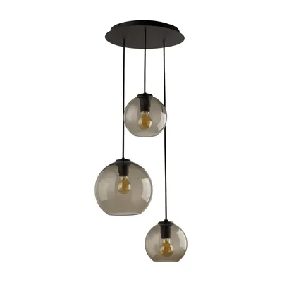 Zdjęcie produktu dla Żyrandol VETRO czarny 3xE27x60W szkło wym:100x40x40cm IP20 Nowodvorski Lighting